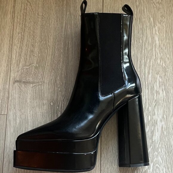 Platform Patent Leather Boots NWOT - Picture 5 of 8